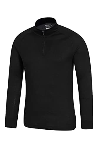 Mountain Warehouse Talus Mens Thermal Zip Neck Top Black (Z S — view 6