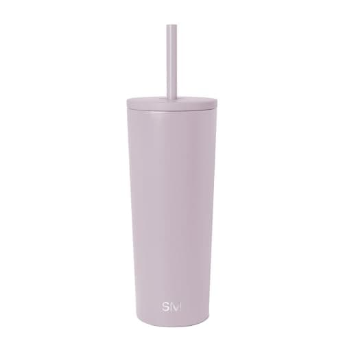 Simple Modern Insulated Tumbler with Lid and Straw | Iced Coffee Cup Reusable Stainless Steel Water Bottle Travel Mug | Gifts for Women Men Her Him | Classic Collection | 710ml | Lavender Mist