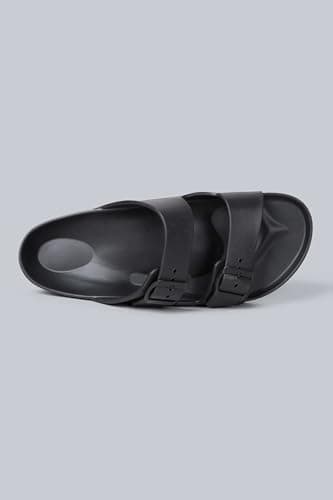 Animal Shore Men's Sliders - Slip-On, Lightweight Sandals with EVA Cushioning - Spring Summer, Beach, Outdoors Black 10 — view 3