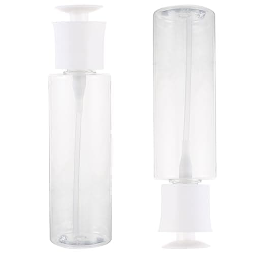 BESPORTBLE 2pcs Ml Refillable Lotion Dispenser Pump Bottle Portable and Lightweight White Cream Container Made of Sturdy Pp and Pet, for Face Cream and Travel Skincare Storage
