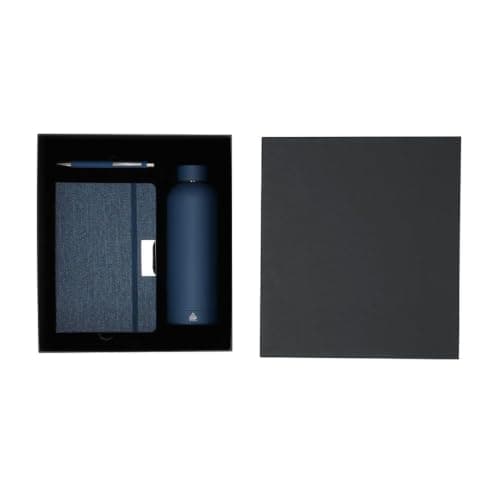 Personalised Premium Executive Gift Set with RPET A5 Notebook, Recycled Aluminium Ballpoint Pen & 500ml Stainless Steel Insulated Bottle | Laser Engraved Custom Corporate Gift Box — view 6