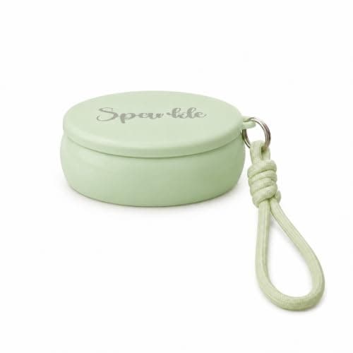 Collapsible Silicone Cup with Lid & Lanyard,Foldable Travel Mug for Camping