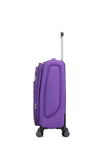 ATX Luggage 55x36x20cm Cabin Carry on Flight Bag Approved Hand Luggage Case Hold Suitcase Fits Ryanair Priority EasyJet FlexiPlus Jet2 Wizzair & More (Purple, 45 Liter) — view 4