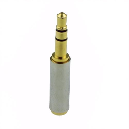 kenable Slimline Metal 2.5mm Stereo Socket to 3.5mm Headphone Jack Plug Adapter Gold — view 3
