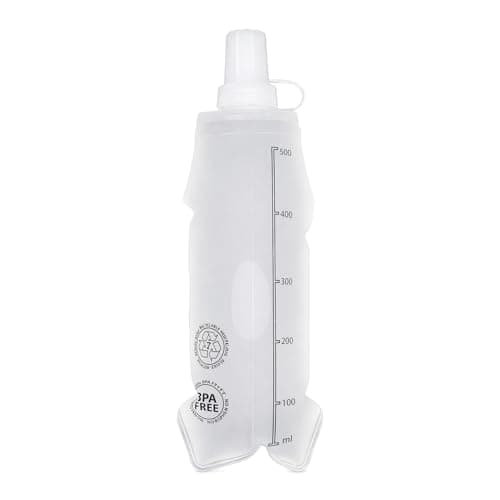 Waoferfio Leakproof Collapsible Water Bottle, 500ml Soft Flask for Running & Hiking, Bpa-Free Tpu Foldable Hydration Flask with Quick Flip Cap, Easy-Clean Wide Mouth, For Cycling, Gym, Travel