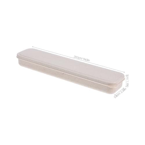 Sosoport Portable Tableware Storage Box with Lid Lightweight Plastic Utensils Case Compact and Organised Storage for Work and Parties, Suitable Chopstick Organizer for Travel — view 2