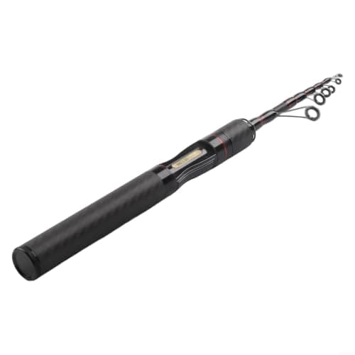 for ultra Light Carbon Fishing Rod 1.5m Portable Telescopic Pole for Trout Perch - High Sensitivity Solid Tip with Cork Handle Freshwater Travel Gear Black — view 5