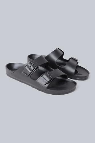 Animal Shore Men's Sliders - Slip-On, Lightweight Sandals with EVA Cushioning - Spring Summer, Beach, Outdoors Black 10 — view 2