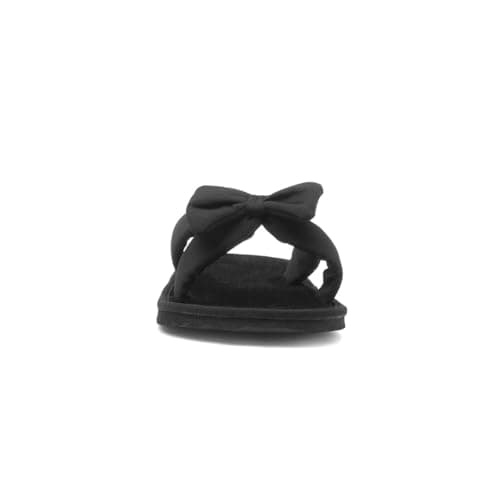 Shoe Zone - Womens Black Bow Slip On Beach Mule Sandal - Size 8 UK - Black — view 3