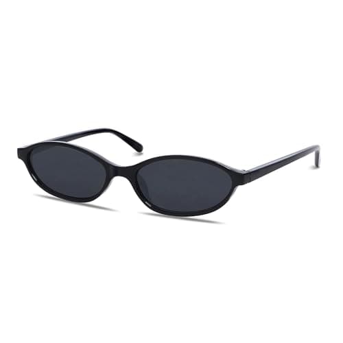 GUVIVI Retro Oval Sunglasses for Women 90s Cat Eye Shades UV400 protection