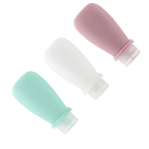 WGFOIP Squeezable Travel Bottles Soft Silicone for Travel, Fitness & Business Trips - 3 Pack Portable Refillable Toiletry Containers — view 3