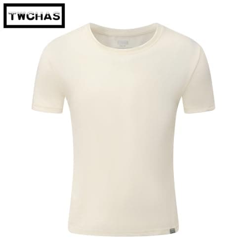 TWCHAS 100% Women Merino Wool Short Sleeve T-Shirt, Ultra Soft & Breathable Merino Wool Tee for Hiking Running Travel, Merino Wool Base Layer with Odor Resistant Natural Fiber — view 3