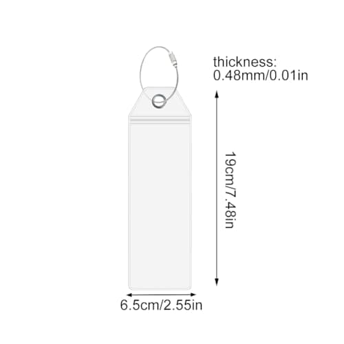 4 Pcs Cruise Luggage Tag Holders with Steel Loops, 2 Pcs ID Card Holders — view 2