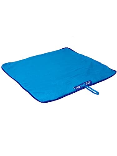 Two Bare Feet Portable Changing Mat for Surfing, Swimming, SUP & Watersports – Waterproof, Soft Sherpa Fleece, Roll-Up Design for Easy Travel & Outdoor Sports (Navy/Blue) — view 3