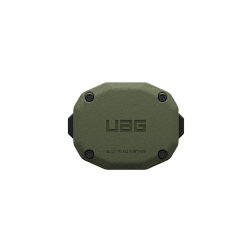URBAN ARMOR GEAR UAG Designed for AirTag Case - 2-Way Hard Shell Lock Case AirTag Holder for Luggage & Bags, Water Resistant Anti-Lost Ultra Secure GPS Protective Cover, Essential Armor Olive Drab