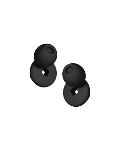Silicone Noise-Reducing Earplugs for Sleep, Reusable with XS/S/M/L Tips & Travel Case – Comfortable Fit for Sleeping, Travel, Study, Workout, Ultra-Soft-33db (Noise Reduction) (Black, One Size)