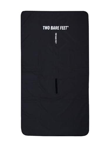 Two Bare Feet Sherpa Lined Waterproof Beach Travel Blanket – Warm, Cozy, Windproof Outdoor Blanket for Camping, Picnics, Hiking & Beach Days – Portable & Lightweight (Black/Raspberry, 145cm x 80cm) — view 4