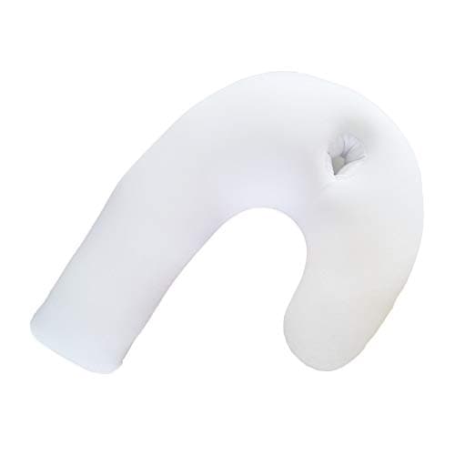Phefop Cotton White Pillow, Side Sleeping Pillow U-shaped Groove Design Pillows for Students, 55x40x11cm, Package Content: 1 X Pillow