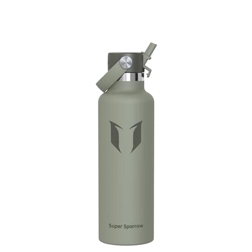 Sparrow Insulated Water Bottle 750ml FlipFlow Metal Drinks Bottle Straw