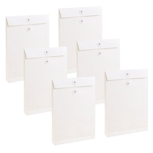 Alipis 6pcs White Document Carrier Bags Large Capacity Paper Organizer Folder Briefcase Cases for Office Business Travel Clothes Packing and Storage — view 6