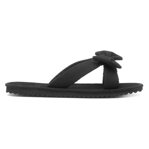 Shoe Zone - Womens Black Bow Slip On Beach Mule Sandal - Size 8 UK - Black — view 2