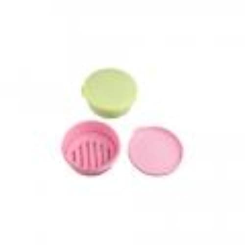 Travel Soap Container, Round Plastic Holder with Leak-Proof Lid, Plastic Travel Soap Container Sink Soap Draining Rack ﻿(yellow) — view 4