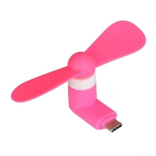 USB C Port Mobile Phone Fan,High-Speed Quiet Motor, Detachable Silicone Blades, for Type-C Mobile Phones and Devices for Travel, Outdoor and Indoor Use in Multiple Colours(Green) — view 4