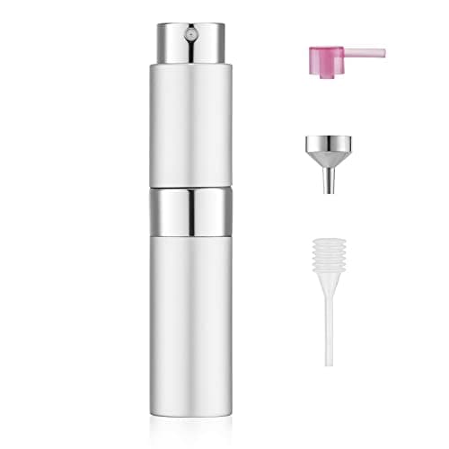 Toureal Travel Perfume Atomiser Refillable, 8ml Atomiser Spray Bottle,White