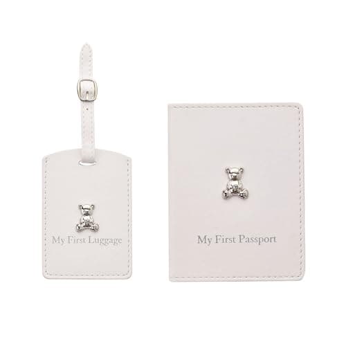 Home Inspirations Bambino My First Passport Holder and Luggage Tag Boxed Set White