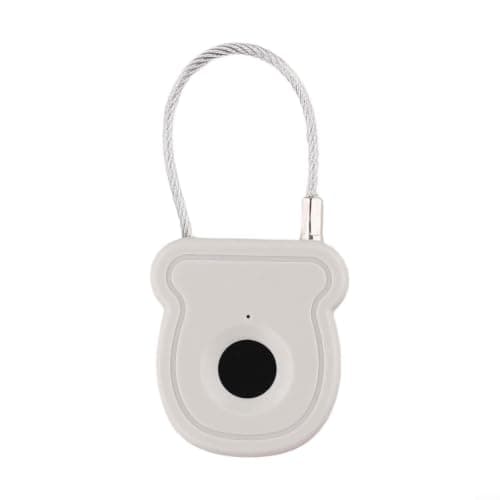 Biometric Padlock Steel Shackle 20 User Capacity(Grey)