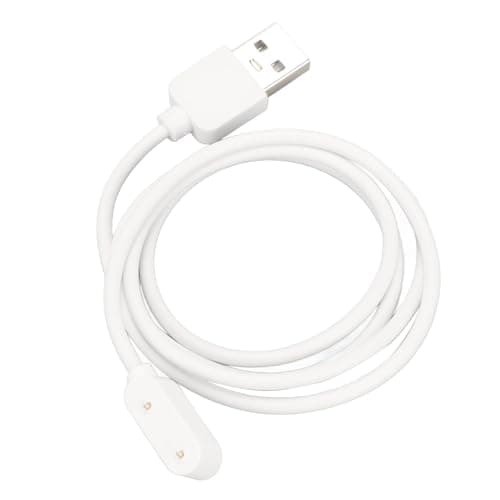 Goshyda Portable Smartwatch Charger, USB Watch Charging Cable Cord for 6 7 Band 6 7, for ES Watch, 3.3ft Magnetic Charging for Travel (White)