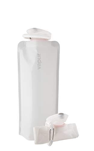 Vapur Flexible, Collapsible Wide Mouth Anti-Bottle with Detachable Carabiner, 23 Ounce, Whiteout, Pack of 1