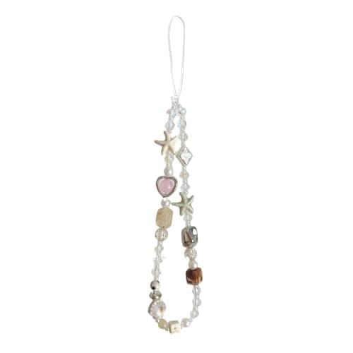 BelleVive Pearl Camera Wrist Strap, Cute Digital Camera Charm, Lanyard, Phone Charms, Strap, Anti-Loss Handstrap, Beaded Camera Chain for Phone Bag, Keychain, White