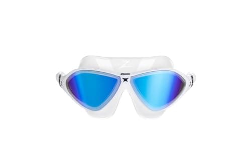 Zoggs Horizon Flex Mask Titanium Clear White Mirrored Blue — view 2