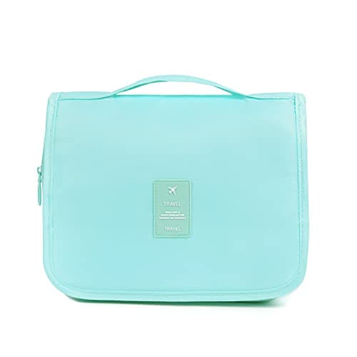 Hanging Travel Toiletry Bag,Wash Bag Portable Make Up Bag for Women,Large Capacity Cosmetic Bag Perfect for Travel/Daily Use（Sky Blue）