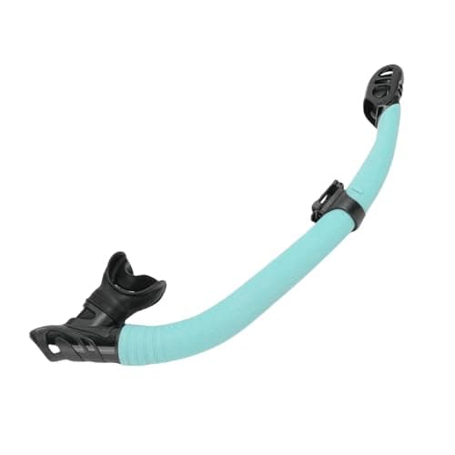 Yanmis Easy Breath Diving Snorkel for Adults & Kids, Silicone ABS Dry Top Snorkeling Gear, Universal Fit Freediving Snorkel with Comfortable Bite Valve, Lightweight Portable Underwater (Mint Green) — view 2