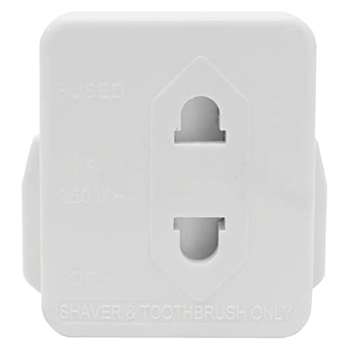 Heavy Duty UK 1A Electric Shaver/Toothbrush Charger Plug Adapter. 2 Pin To 3 Pin Razor Shaver Adaptor Plug Universal Plug Adaptor (1)