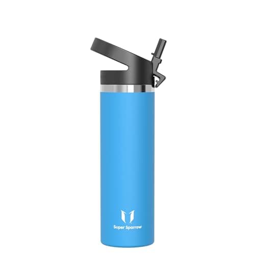 Sparrow Metal Water Bottle 750ml Drinks Insulated Water Bottles with Straw