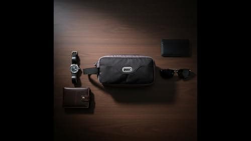 GOX Premium Toiletry Bag, Dopp Kit Case for Travel, Multifunction Cosmetics Organizer Pouch (Black/Grey) — view 6