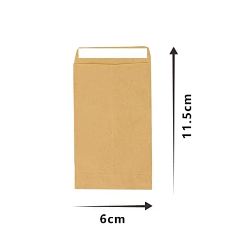 Small Brown Envelopes,Brown Little Kraft Paper Bags,6 * 10cm,50pcs — view 2