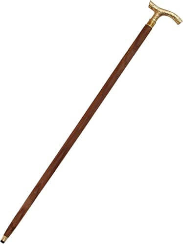 Alfiya Nautical Classic T-Handle Wooden Walking Stick | Derby Canes & Durable Rosewood Support Cane | Comfortable Grip & Stylish Everyday Accessory — view 3