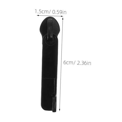 OKUMEYR 10pcs Zipper Replacement Pulls - Zipper Repair Pull Handle Black — view 2