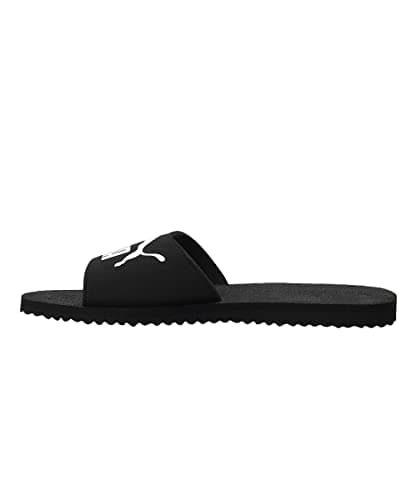 Puma Unisex Adults Purecat Slide Sandals, Black-White, 6 UK — view 3