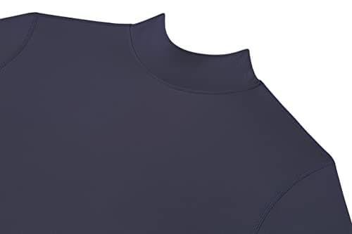 PowerLayer Men's Compression Base Layer Top Long Sleeve Under Shirt - Mock Neck - Graphite, S — view 4