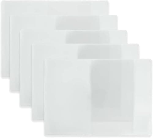 Passport Covers 5 Pack, Clear Plastic Passport Protector, Transparent Frosted Protective Passport Holders for Standard Size Passports RFID ID Card Covers Travel Organizer Accessories for Women Men