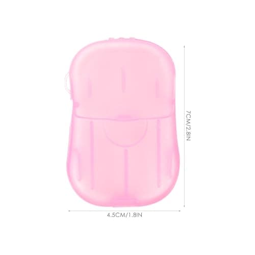 20 Boxes Portable Travel Soap Sheets Pink for Hand Cleaning — view 2