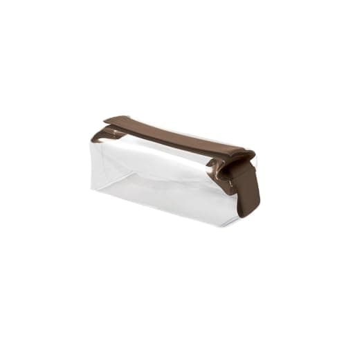 Cadence Parcel - Clear Travel Kit with Zipperless Magnetic Closure - Chestnut, Small - Durable, Leak-Resistant and TSA Approved Toiletry Bag - Modular Organization - Recycled TPU (.5 Qt)