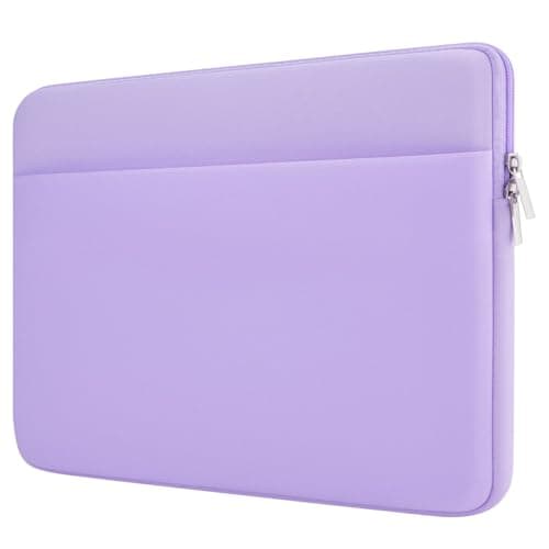 HEDUGO Laptop Sleeve Bag Compatible with 15.6 inches HP Dell Asus Lenovo Notebook Case with Zipper Accessory Pocket Padded Computer Pouch Cover Shockproof Protective for 15.6” Laptop,Purple