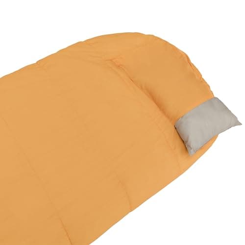 Outwell Campion Single Sleeping Bag – 3-Season Premium Rectangular Family Camping, Soft & Warm, Built-In Pillow, Comfort Hood - for Camping, Hiking, Campervan, Festivals (Campion Prime (Yellow)) — view 6