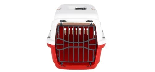 Kerbl Transport Box Expedion with Plastic Door, 45 x 30 x 30 cm, Creme/ Bordeaux — view 2